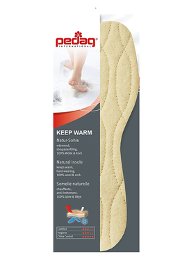 Pedag Keep Warm-Μάλλινοι Πάτοι Παπουτσιών Διπλής Όψεως